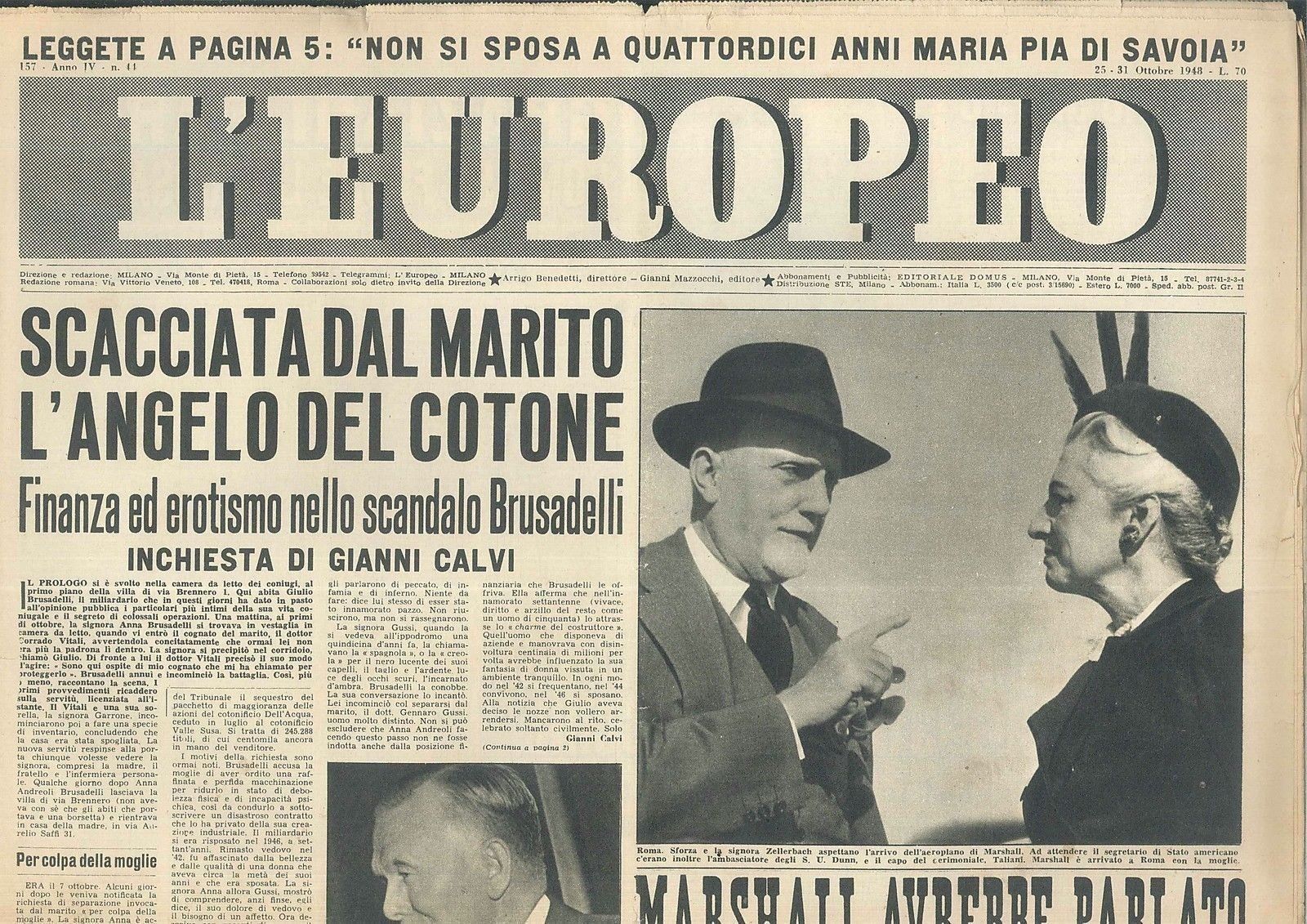 L'EUROPEO - ANO IV° - N 44 - 31 OTTOBRE 1948