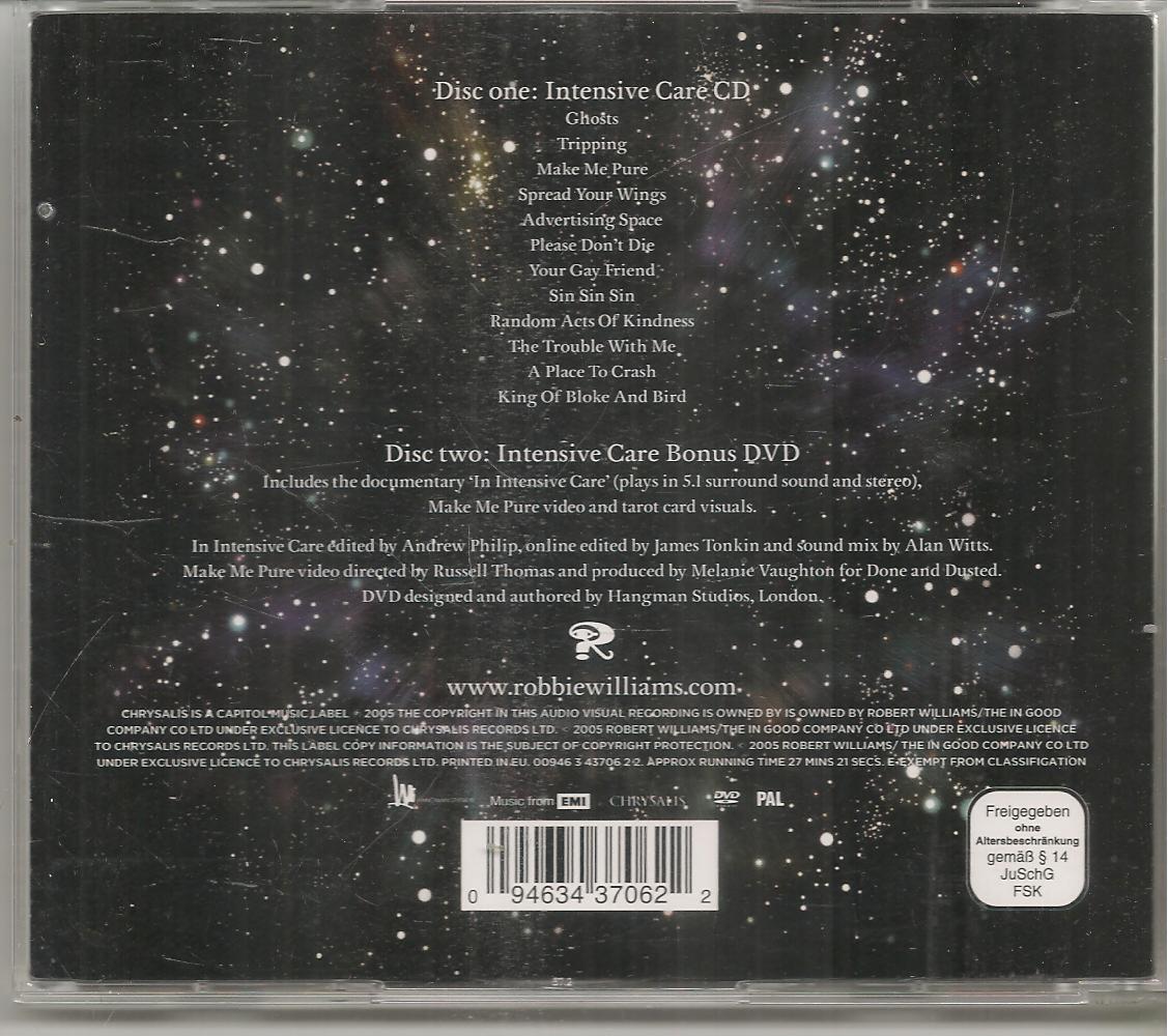 INTENSIVE CAR - ROBBIE WILLIAMS CD