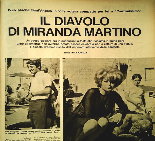 IL DIAVOLO DI MIRANDA MARTINO - CLIPPING RITAGLIO DI GIORNALE