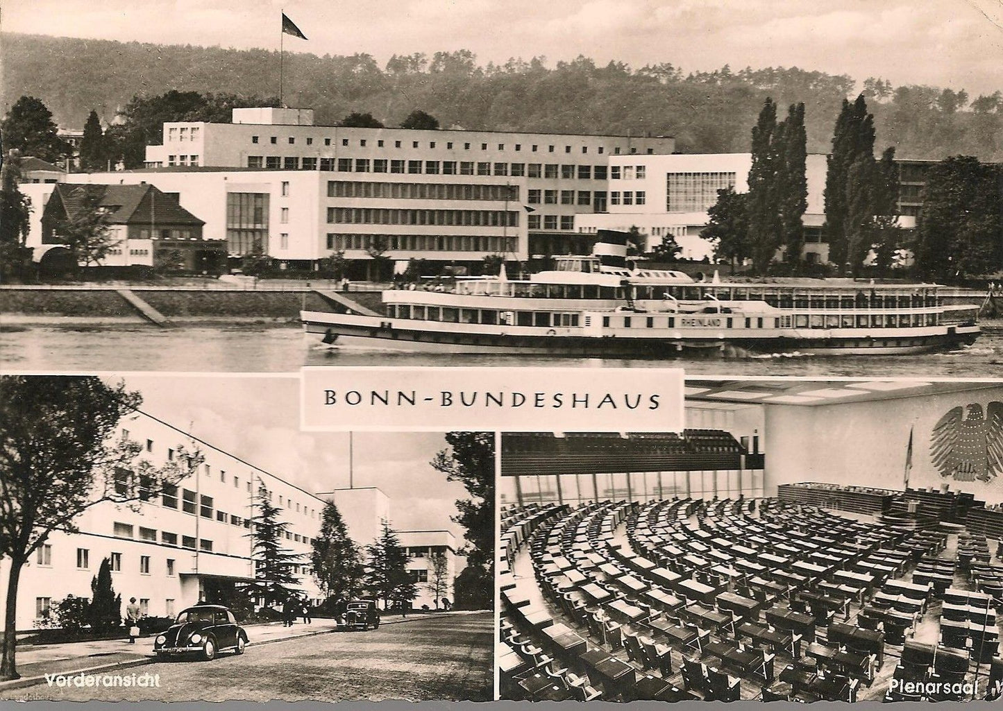 BONN - BUNDESHAUS - 3 VEDUTE/3 BILDER -  V/G1966
