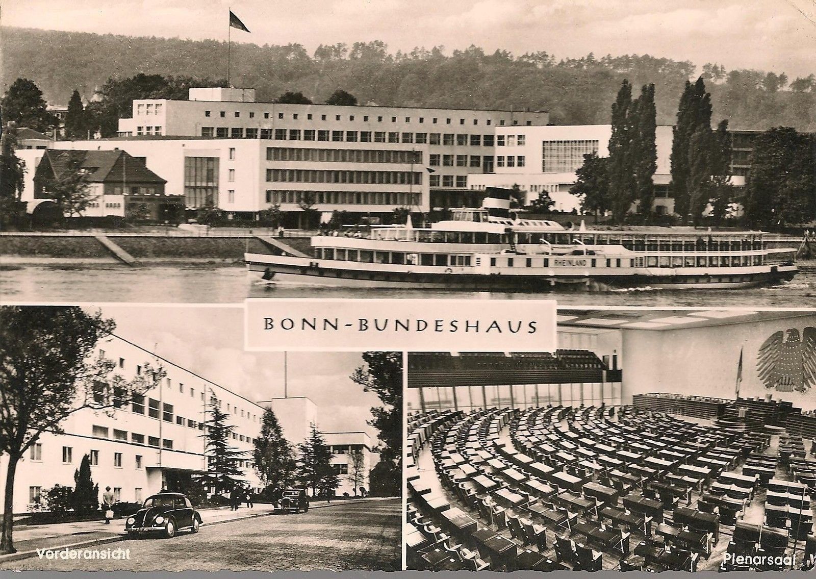 BONN - BUNDESHAUS - 3 VEDUTE/3 BILDER -  V/G1966