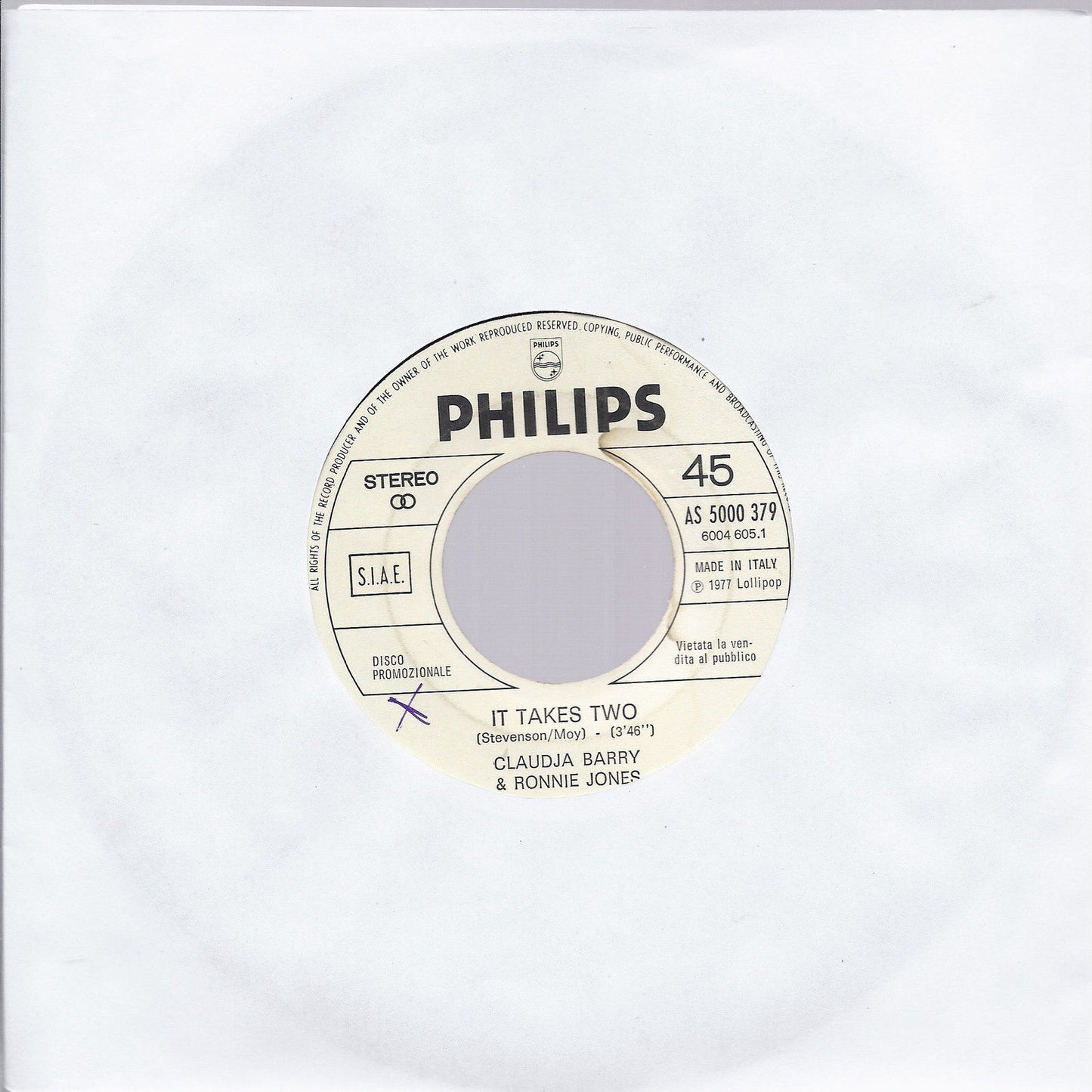 IT TAKES TWO - IT TAKES TWO # CLAUDJA BARRY & RONNIE JONES - Promo white label
