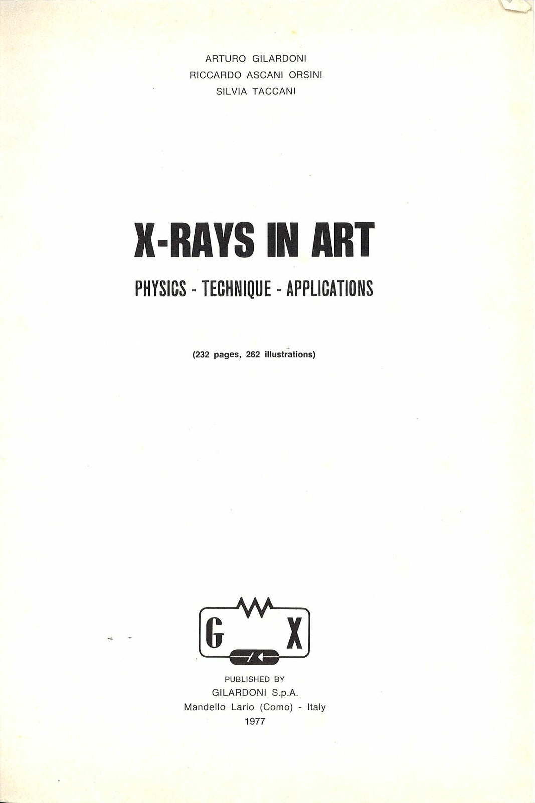 X-RAYS IN ART - PHYSIC TECNIQUE APPLICATIONS- ENGLISH TEXT