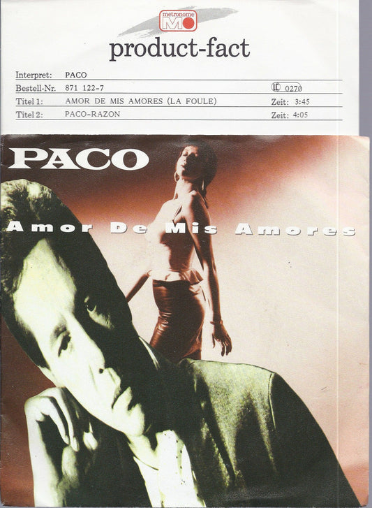 AMOR DE MIS AMORES - PACO-RAZON - PACO -con Product-Fact-