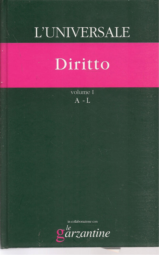 L'UNIVERSALE GRANDE ENCICLOPEDIA TEMATICA - VOL. 25 - DIRITTO VOL. 1 A-L