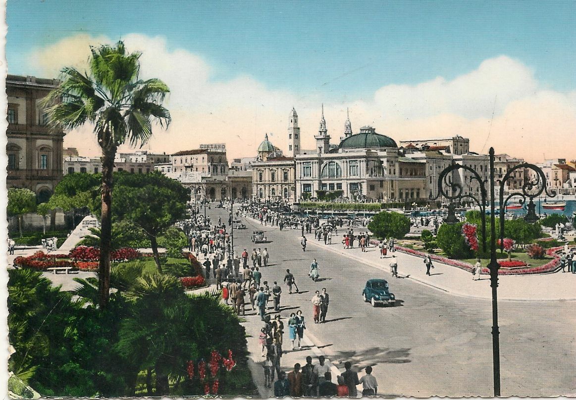 BARI - TATRO MARGHERITA - ACQUARELLATA - V1956