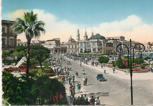 BARI - TATRO MARGHERITA - ACQUARELLATA - V1956