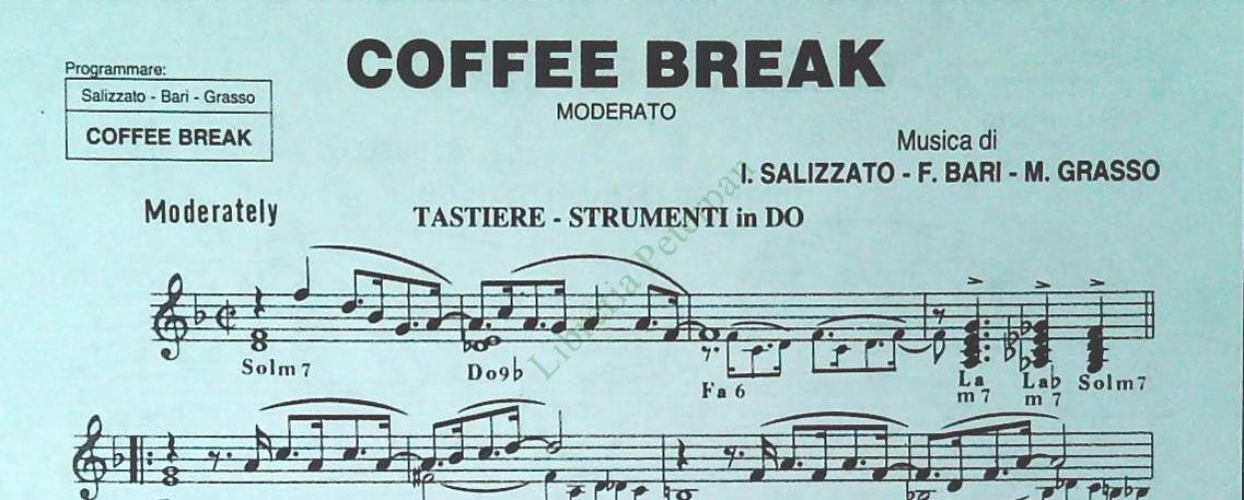 COFFE BREAK.moderato - CILEO INFINITO.lento - SPARTITO-SHEET MUSIC
