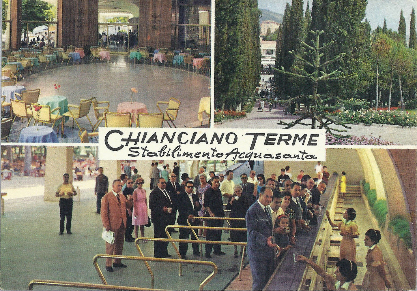 CHIANCIANO TERME - STABILIMENTO ACQUASANTA - 3 VEDUTE - V 19