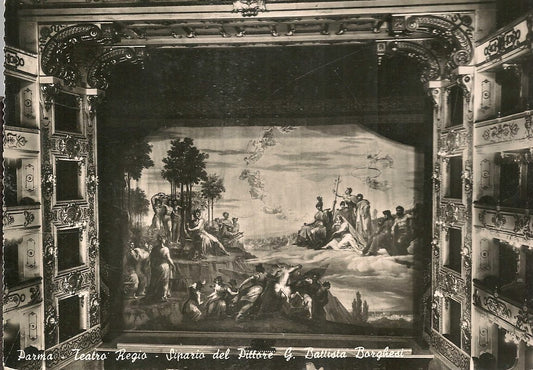 PARMA - TEATRO REGIO. SIPARIO PITTORE G.B. BORGHESI - V ANNI 50-60