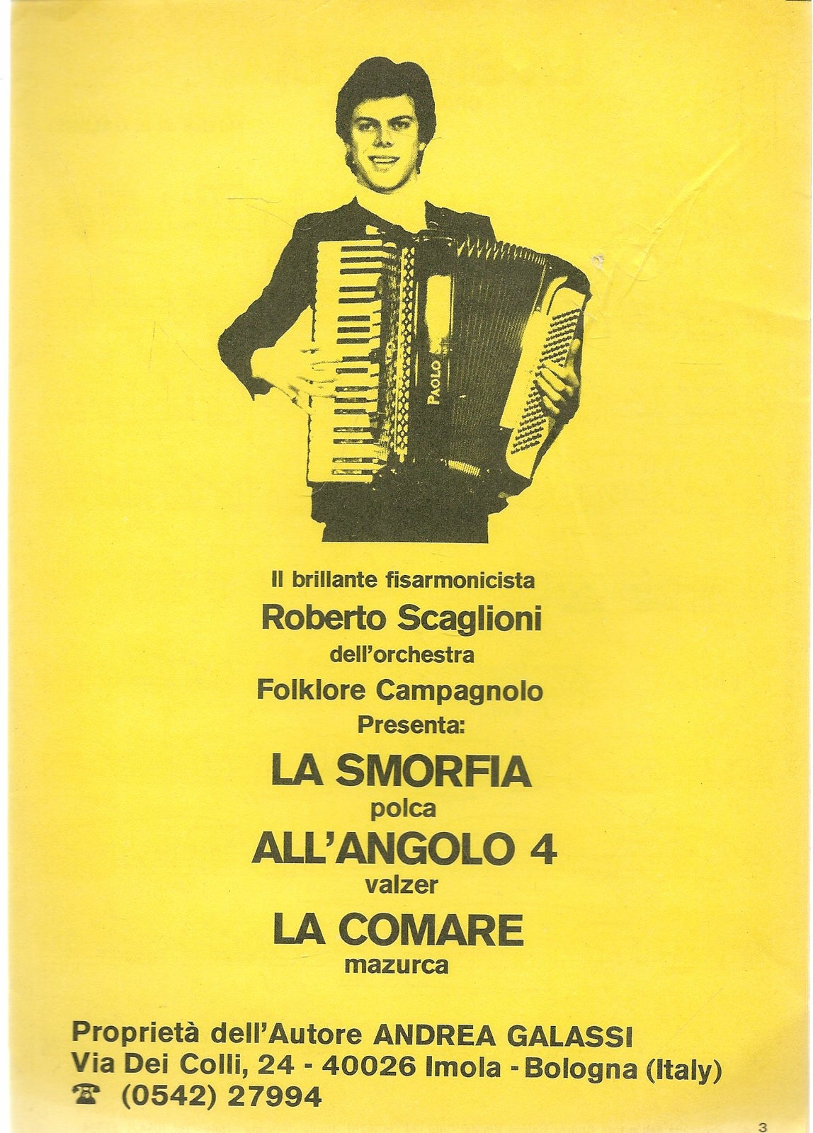 LA SMORFIA.ALL'ANGOLO 4. LA COMARE - SPARTITO-SHEET MUSIC