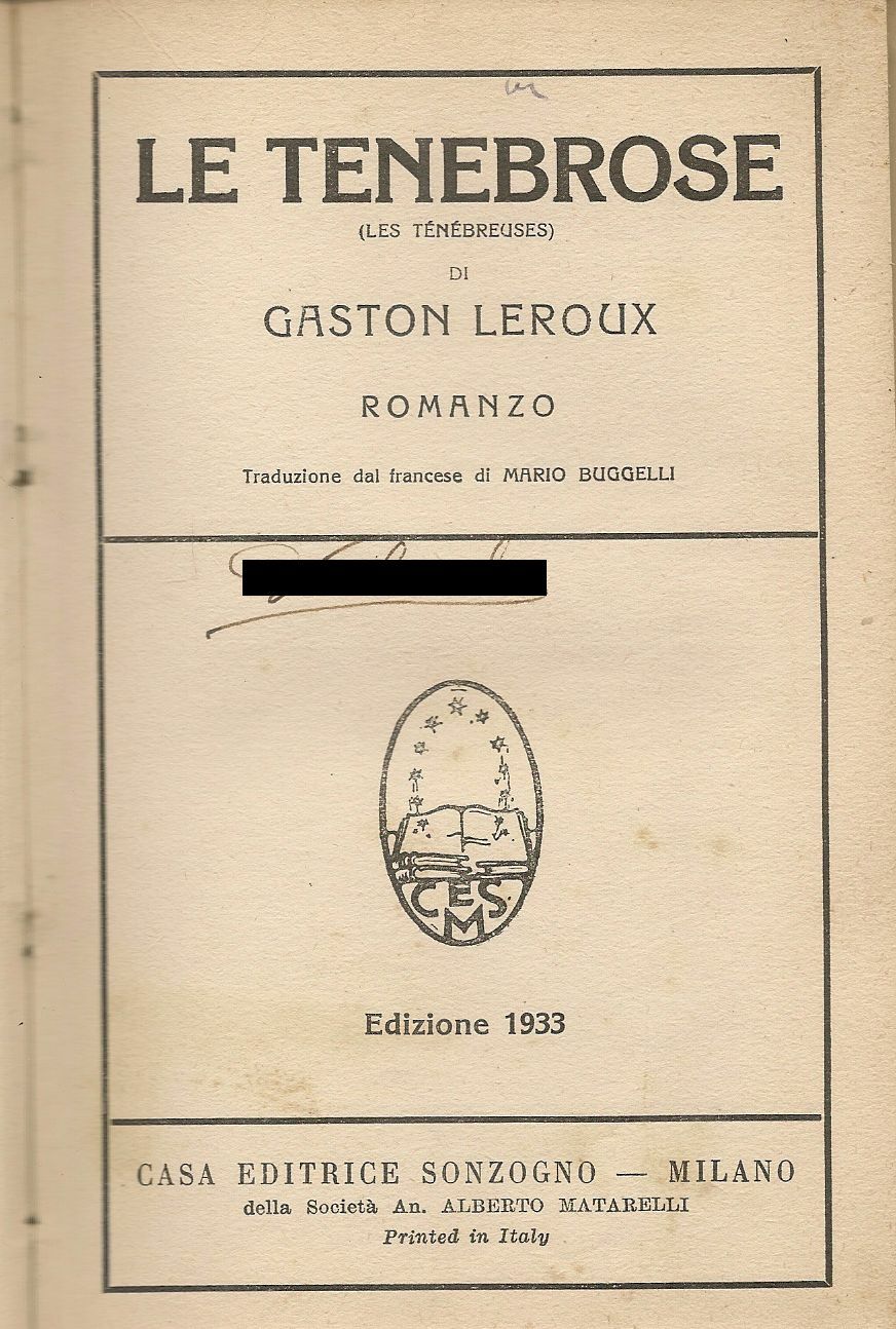 LE TENEBROSE - GASTON LEROUX