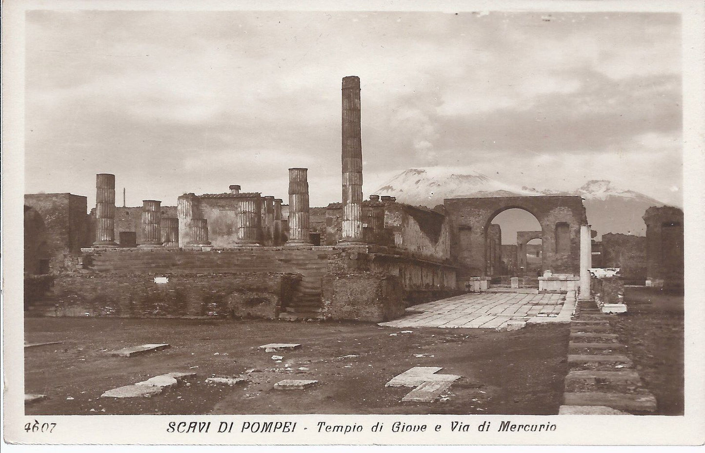 SCAVI DI POMPEI - TEMPIO DI GIOVE E VIA DI MERCURIO - NV - F