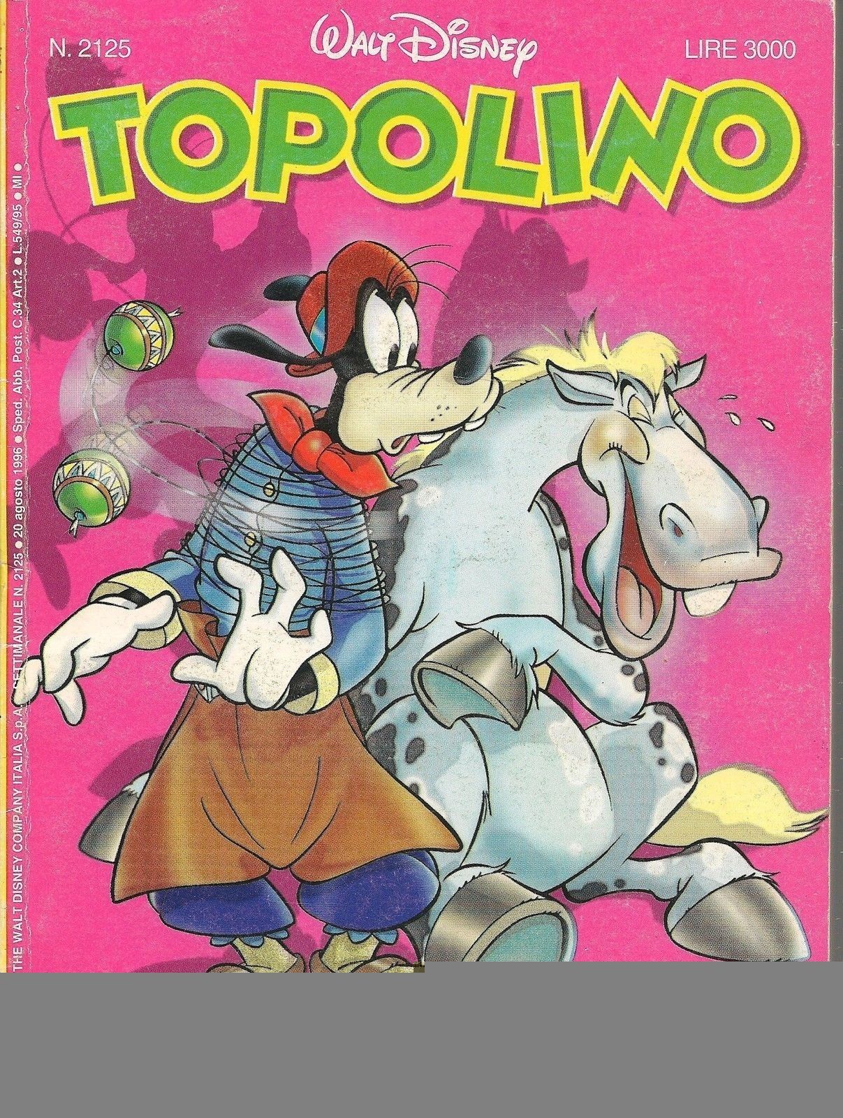 TOPOLINO N° 2125 - 20 AGOSTO 1996
