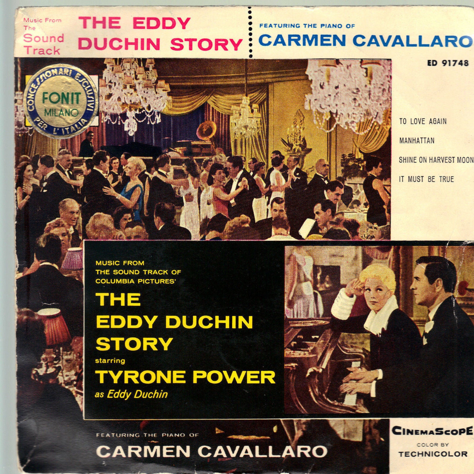 Music from the Sound Track THE EDDY DUCHIN STORY # the piano of CARMEN CAVALLARO
