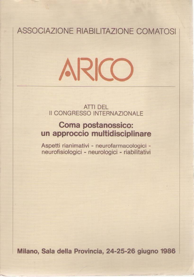 COMA POSTANOSSICO: UN APPROCCIO DISCIPLIANARE