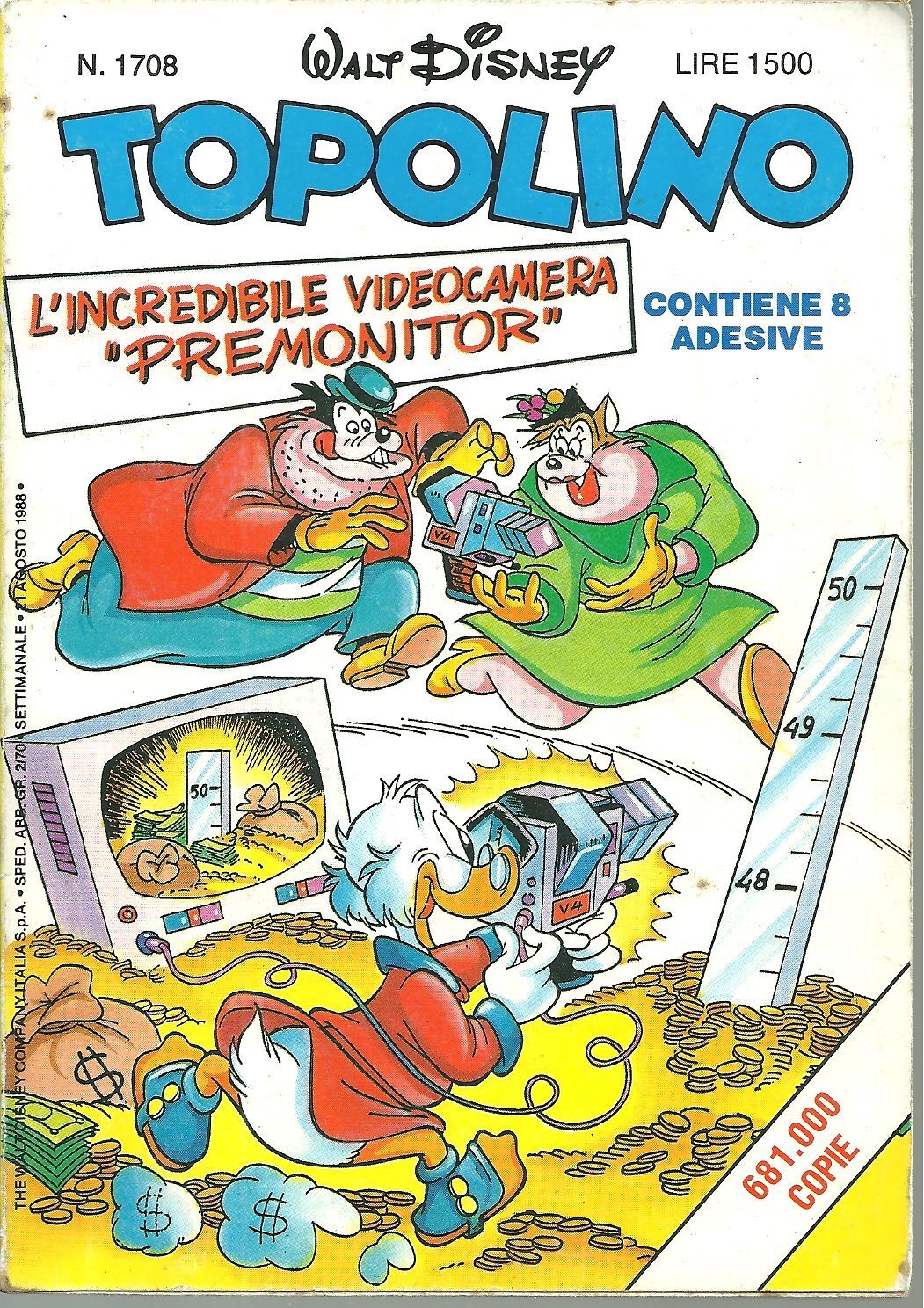 TOPOLINO N. 1708 - 21 AGOSTO 1988