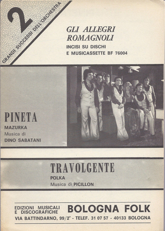 PINETA (D. Sabatani) - TRAVOLGENTE (Picillon) - GLI ALLEGRI ROMAGNOLI # SPARTITO