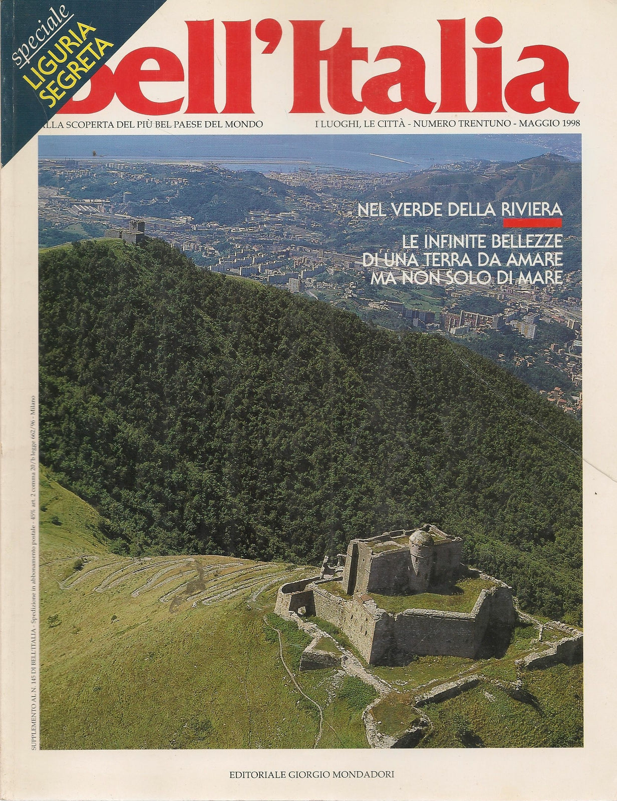 BELL'ITALIA SUPPL AL N. 145 - LIGURIA SEGRETA
