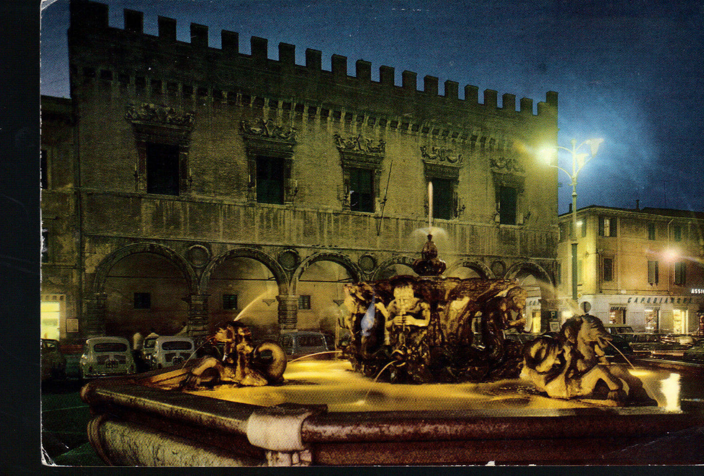 PESARO - PIAZZA DEL POPOLO - NOTTURNO - V1968