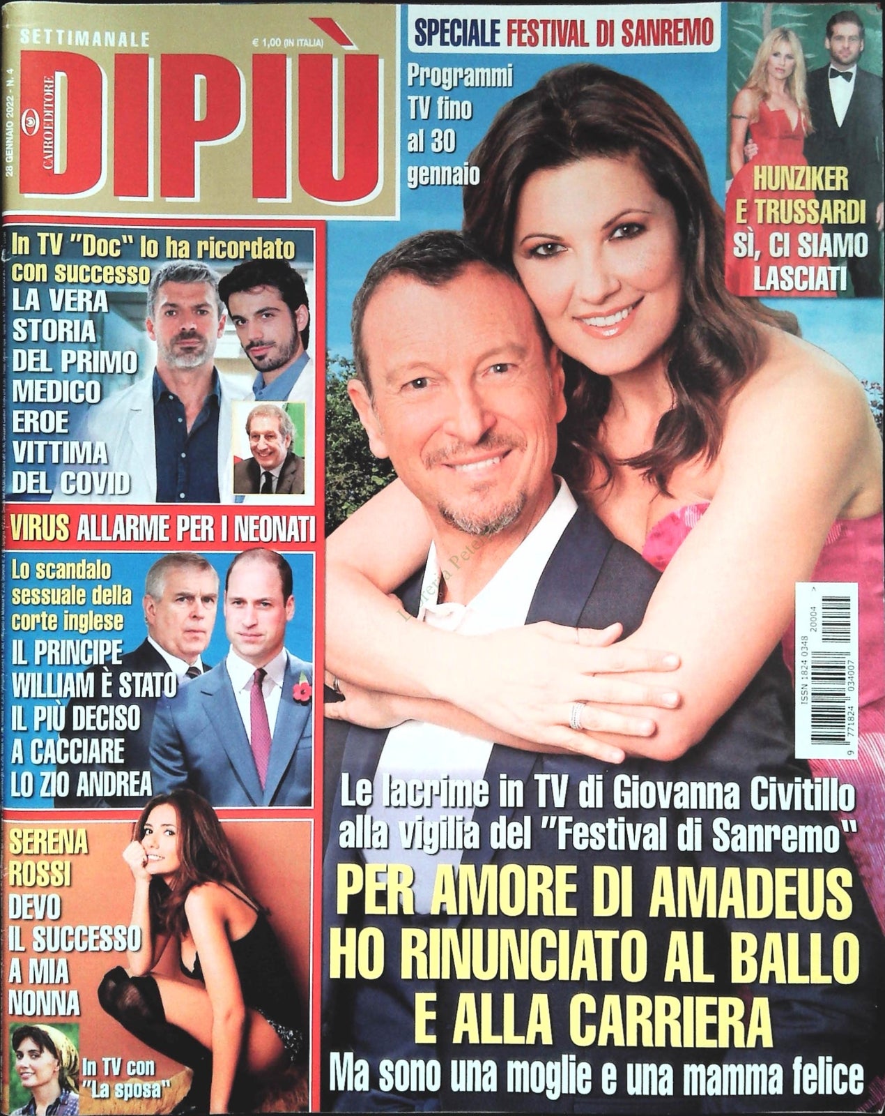 DI PIU' 28 GENNAIO 2022 - AMADEUS - ERENA ROSSI - HUNZIKER