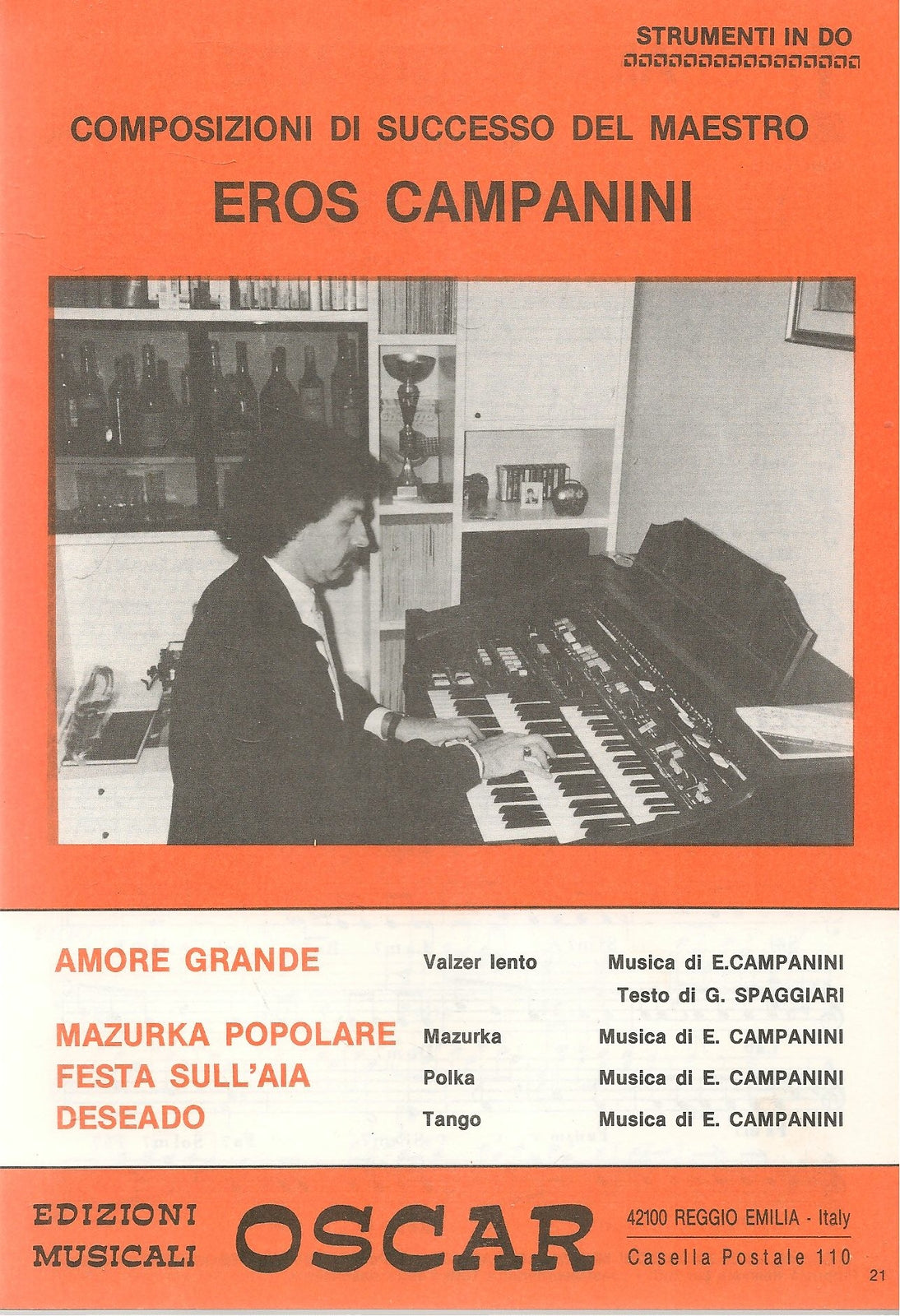 EROS CAMPANINI - 4 BRANI - SPARTITO-SHEET MUSIC