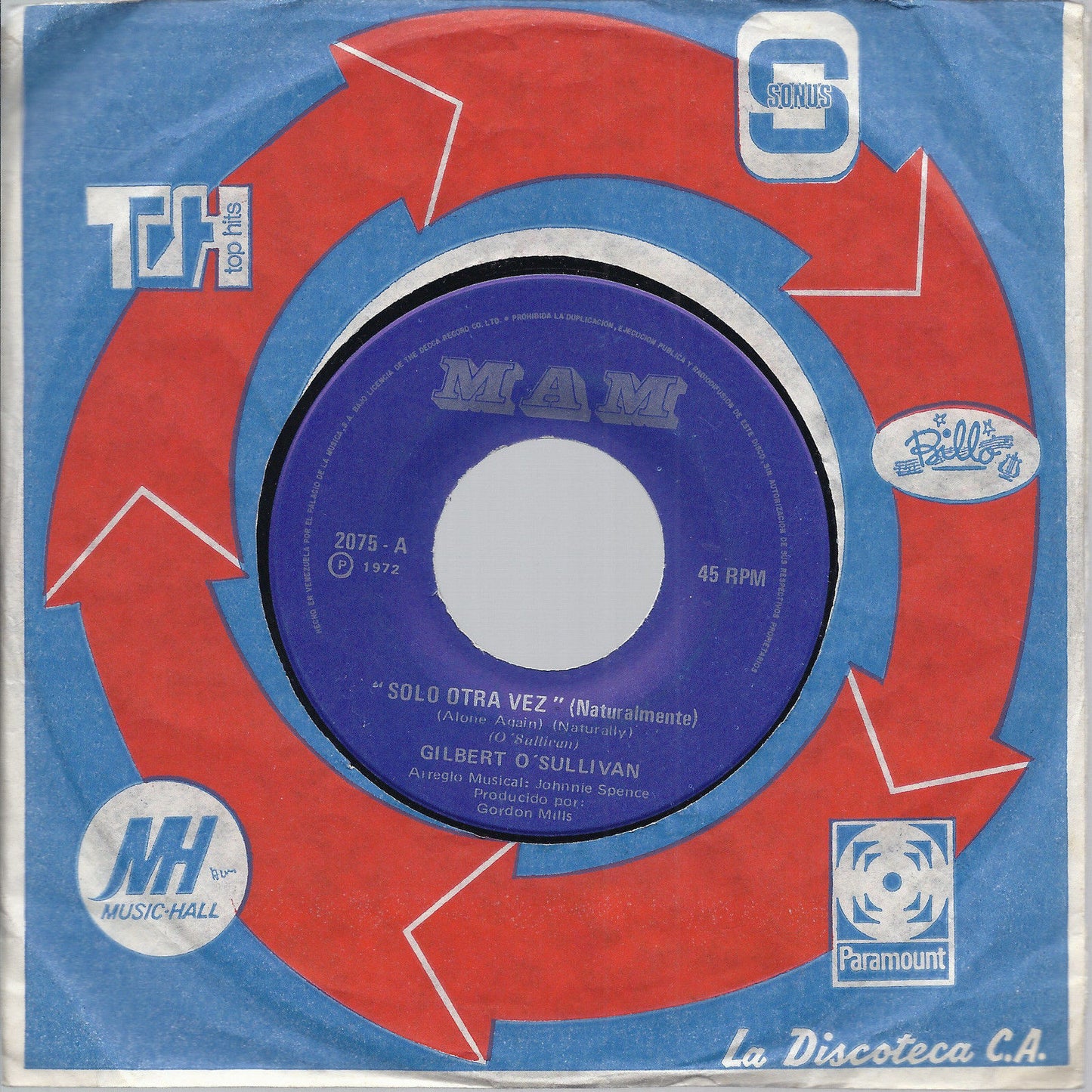 SOLO OTRA VEZ Naturalmente - GUARDALO (Save it) # GILBERT O'SULLIVAN - Venezuela