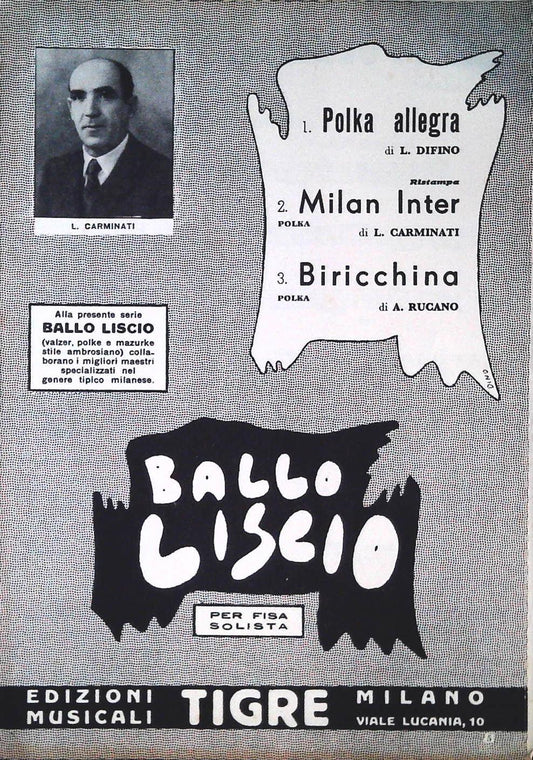 POLKA ALLEGRA.polka-MILAN INTER.polka-BIRICCHINA.polka -SPARTITO - SHEET MUSIC
