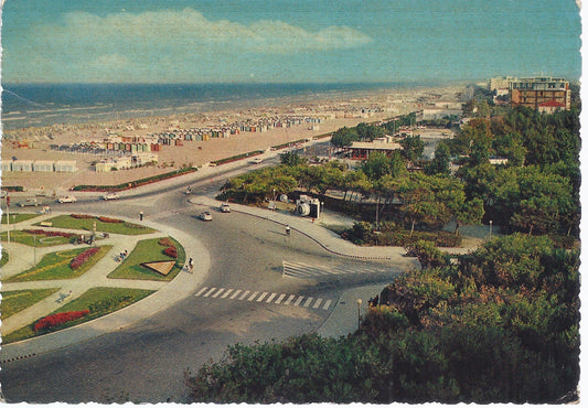 RIMINI - RIVIERA - PANORAMA DELLA SPIAGGIA - V 1969 - FG