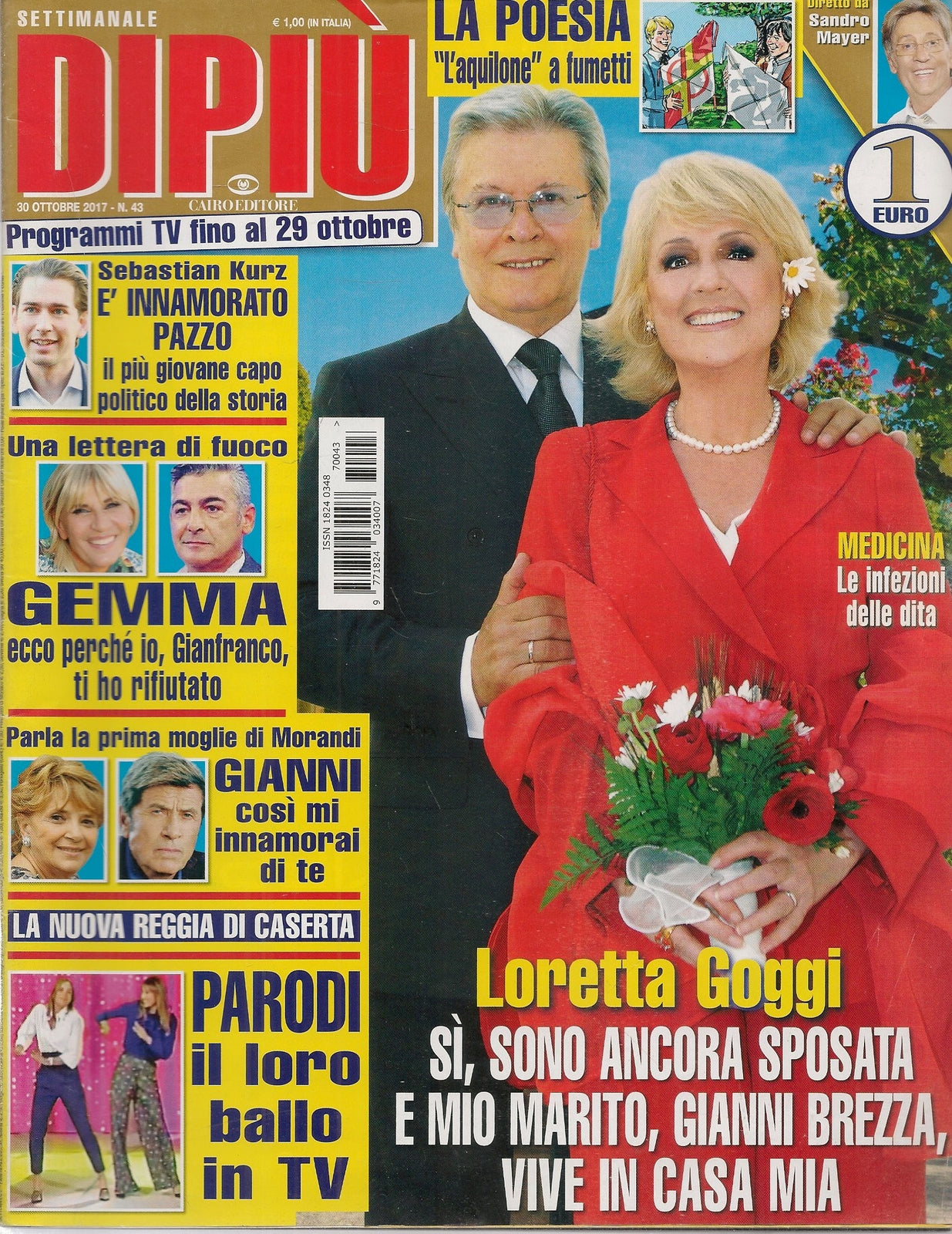 DI PIU' 30 OTTOBRE 2017 - LORETTA GOGGI - SEBASTINA KURZ - MORANDI