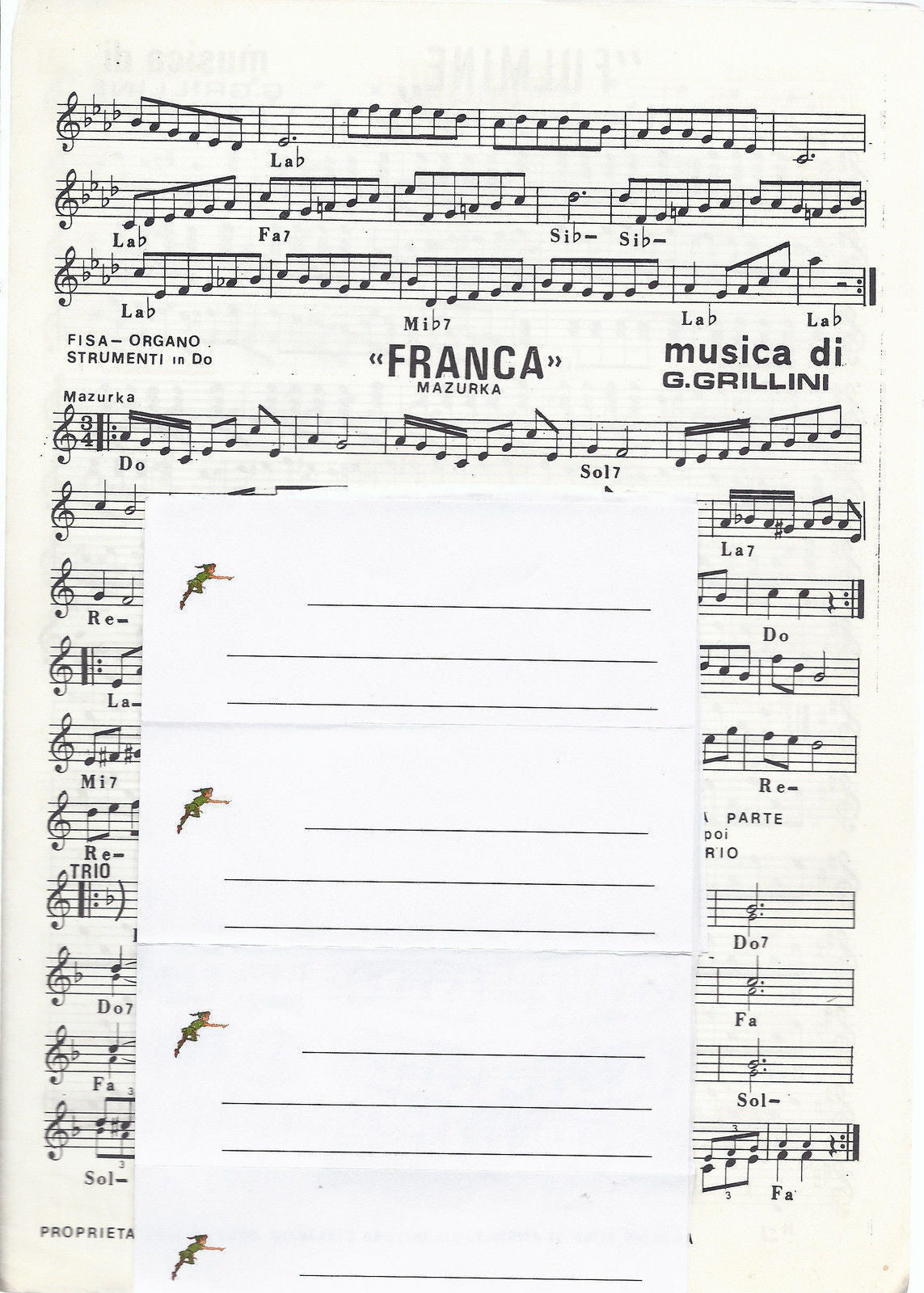 FRANCA - FULMINE - FRULLINO (G. Grillini) # SPARTITO