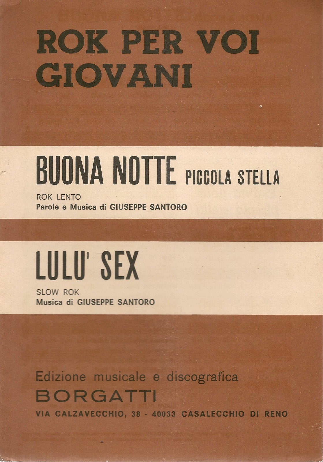 BUONA NOTTE PICCOLA STELLA-LULU' SEX - SPARTITO-SHEET MUSIC