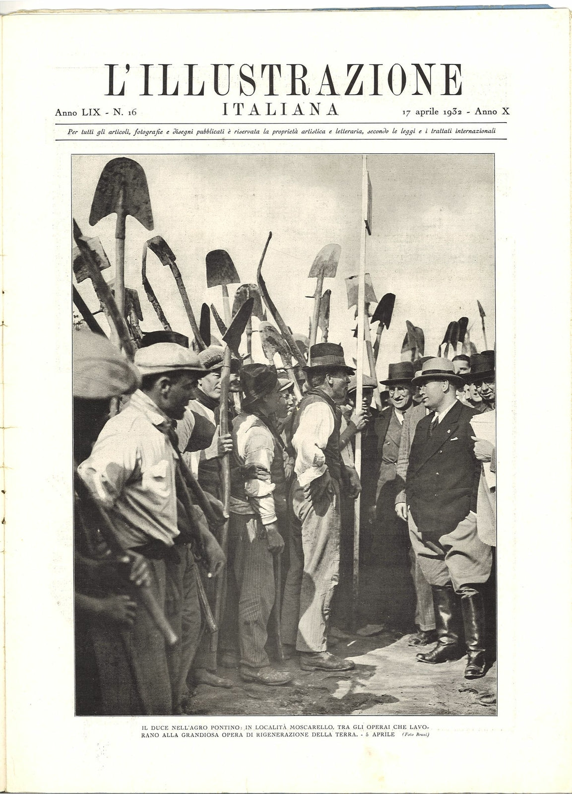 L'ILLUSTRAZIONE ITALIANA 17 APRILE 1932 - COMPETA DI PAGINE PUBBLICITARIE