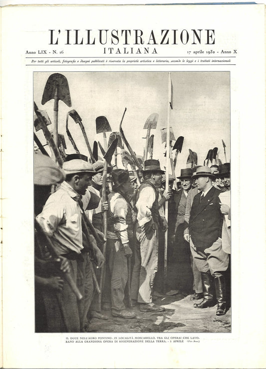 L'ILLUSTRAZIONE ITALIANA 17 APRILE 1932 - COMPETA DI PAGINE PUBBLICITARIE