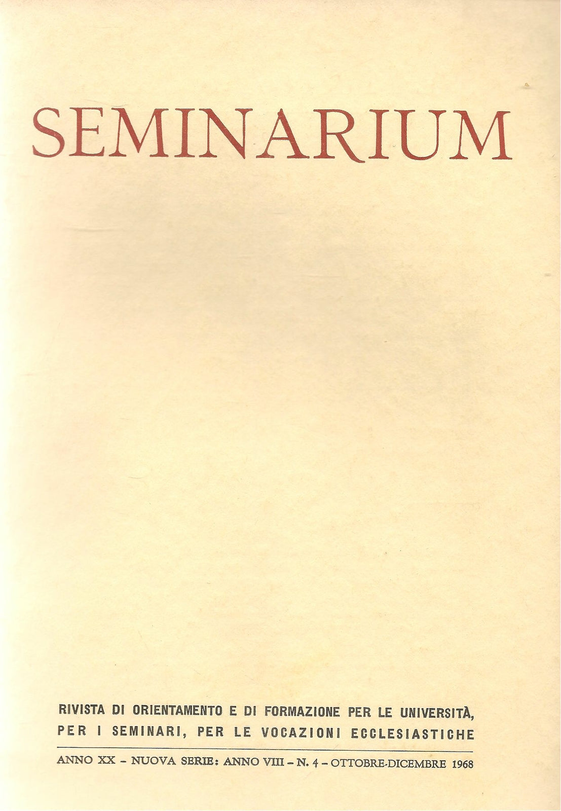 SEMINARIUM N. 4 - 1968