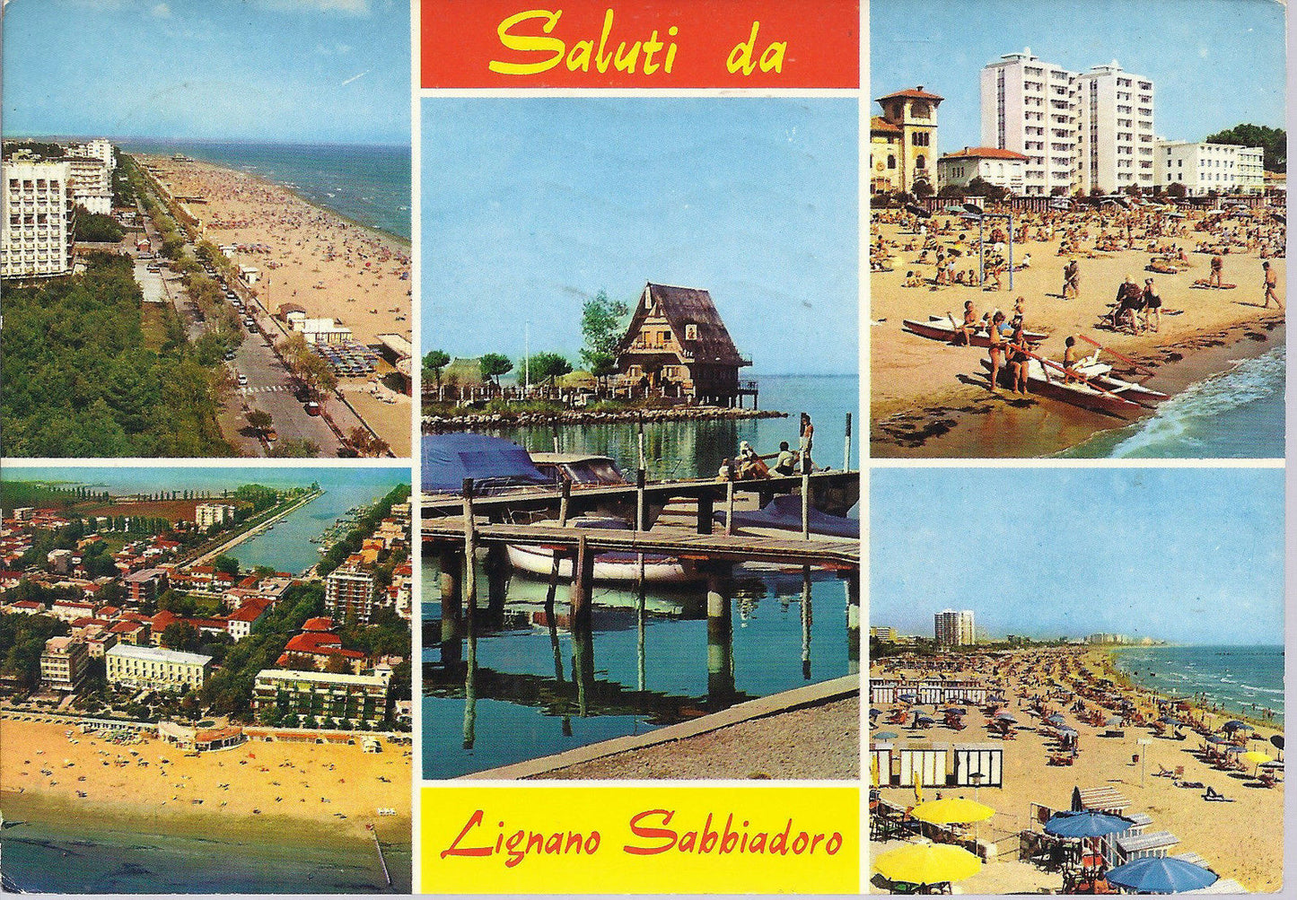 LIGNANO SABBIADORO - SALUTI - 5 VEDUTE - V 1976 - FG