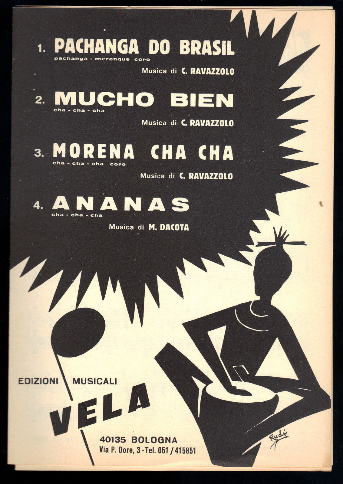 PACHANGA DO BRASIL - MUCHO BIEN - MORENA CHA CHA - ANANAS # SPARTITO