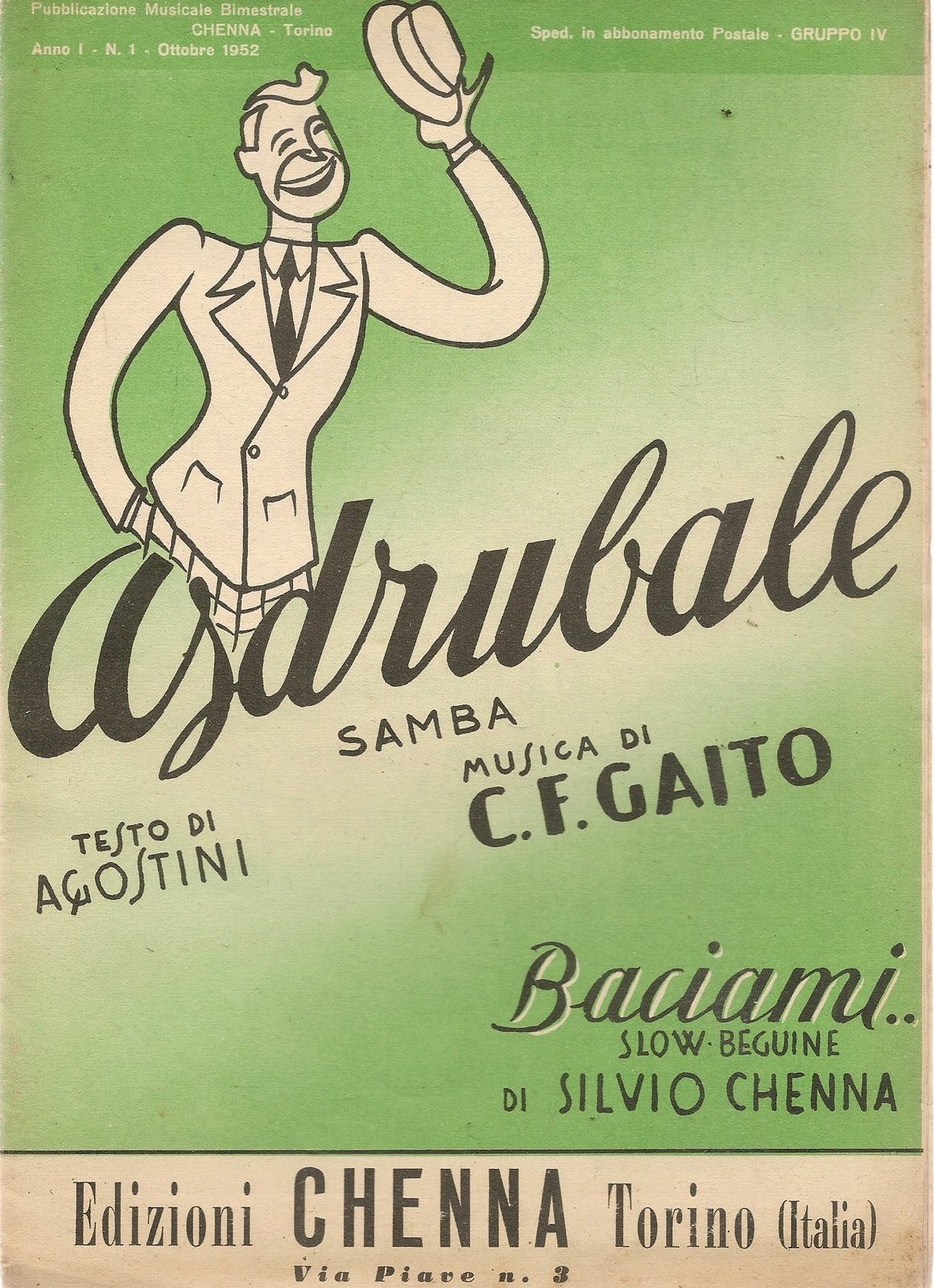 ASDRUBALE - BACIAMI - SPARTITO-SHEET MUSIC