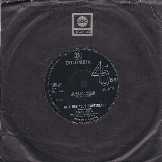 CALL HER YOUR SWEETHEART - ALL MY DAYDREAMING # FRANK IFIELD