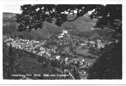 SCHWARZBURG - BLICK VOM TRIPPSTEIN - V1958