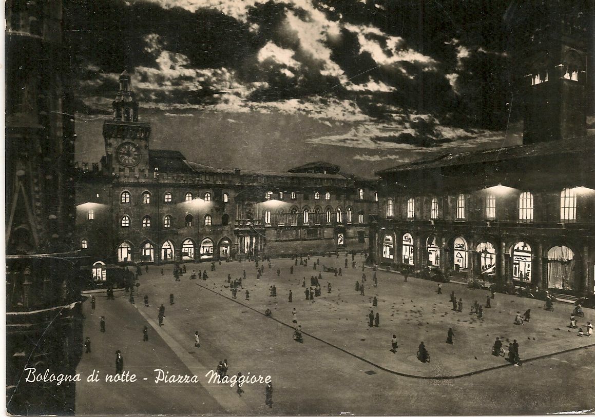 BOLOGNA - PIAZZA MAGGIORE - NOTTURNO - V1964