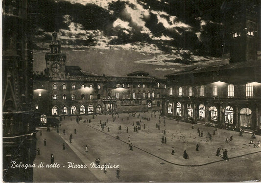 BOLOGNA - PIAZZA MAGGIORE - NOTTURNO - V1964