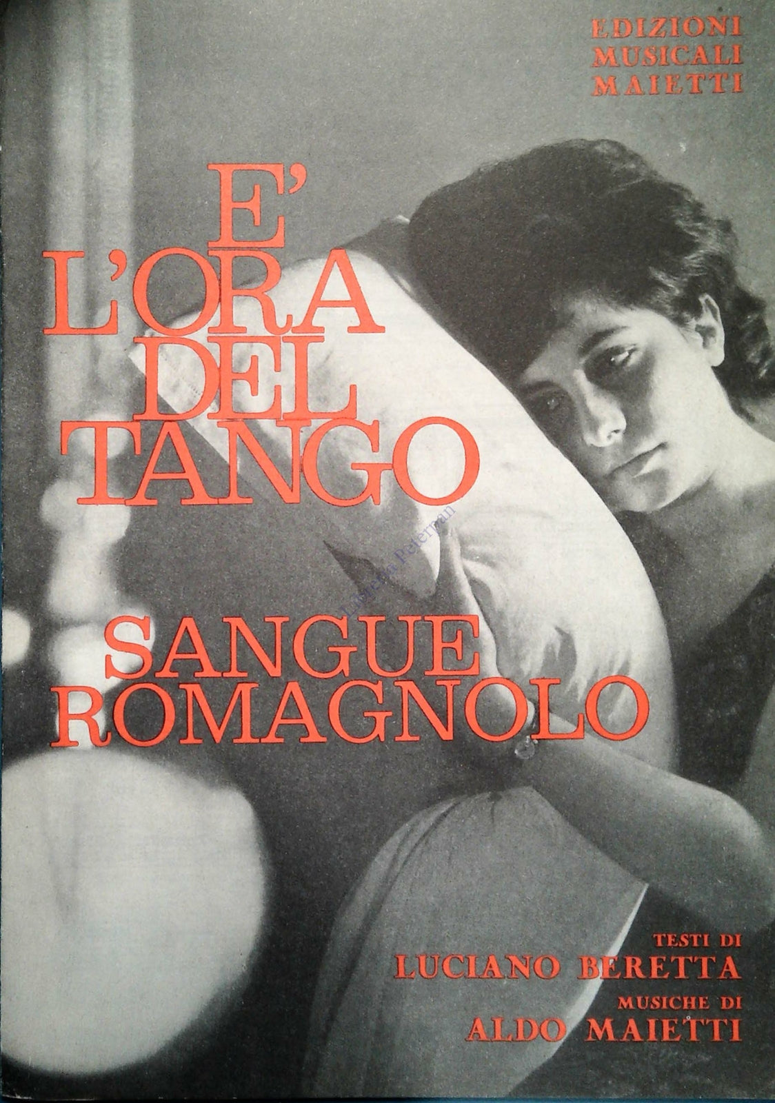 E' L'ORA DEL TANGO - SANGUE ROMAGNOLO - SPARTITO-SHEET MUSIC