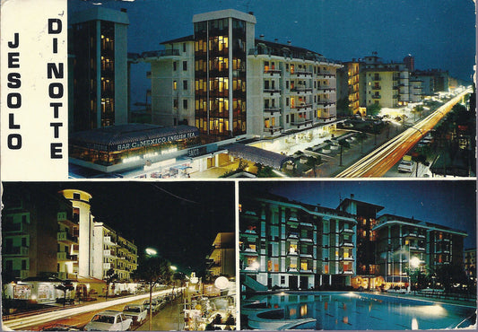 JESOLO DI NOTTE - 3 VEDUTE - V 1973 - FG