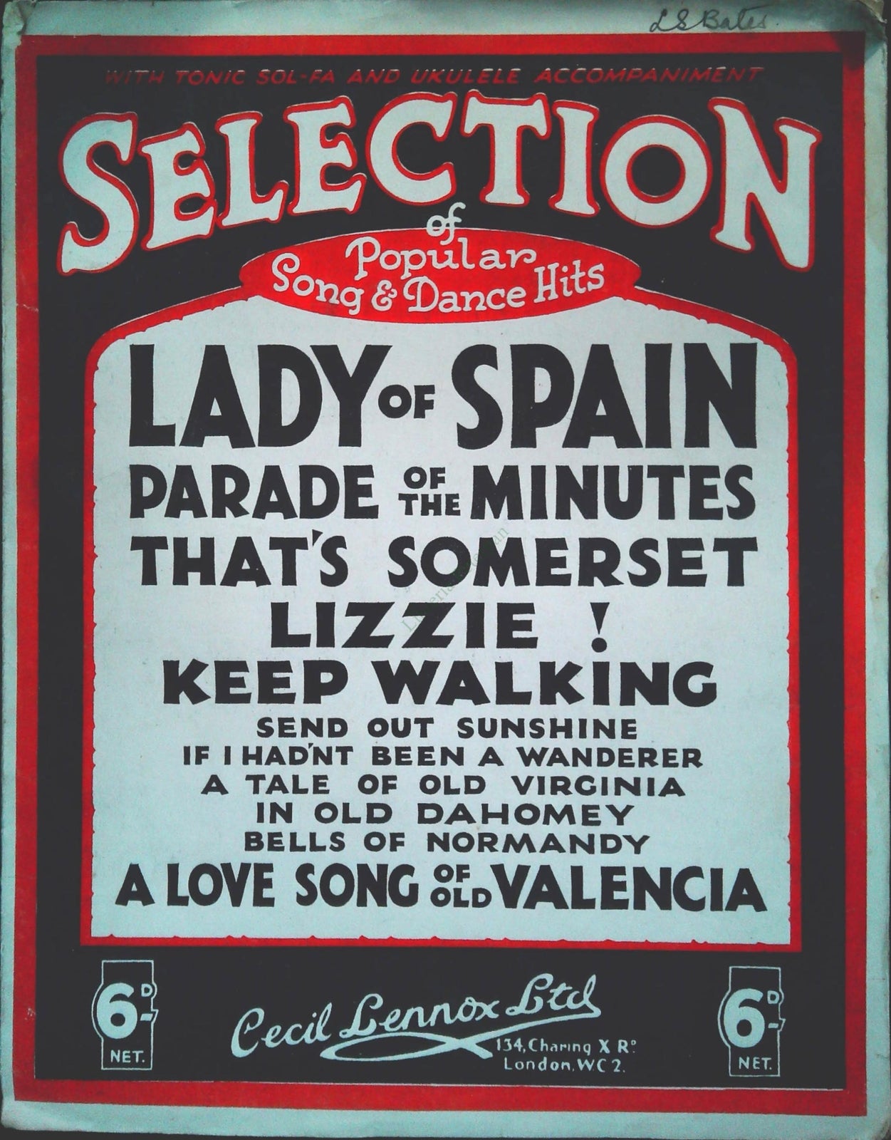 LADY OF SPAIN - PARADE OF THE MINUTES - THAT'S SOMERSET...- SPARTITO-SHEET MUSIC