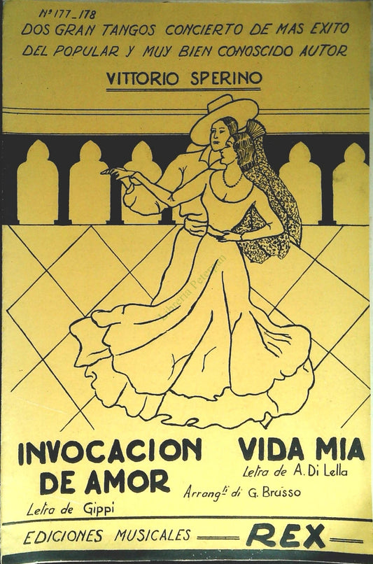 INVOCACION DE AMOR.tango  - VIDA MIA DE AMOR.tango - SPARTITO-SHEET MUSIC