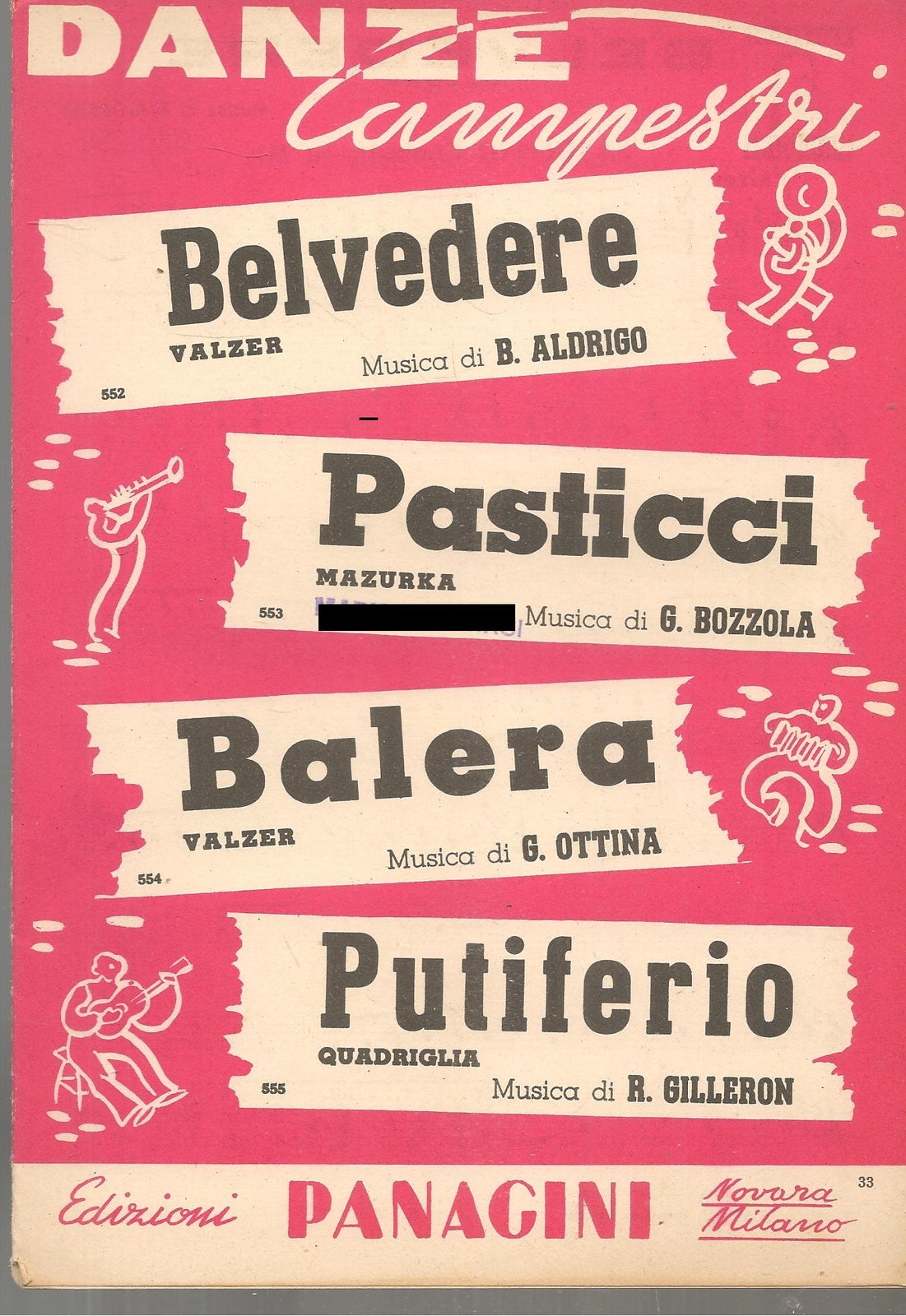 DANZE CAMPESTRI - 4 BRANI - SPARTITO-SHEET MUSIC