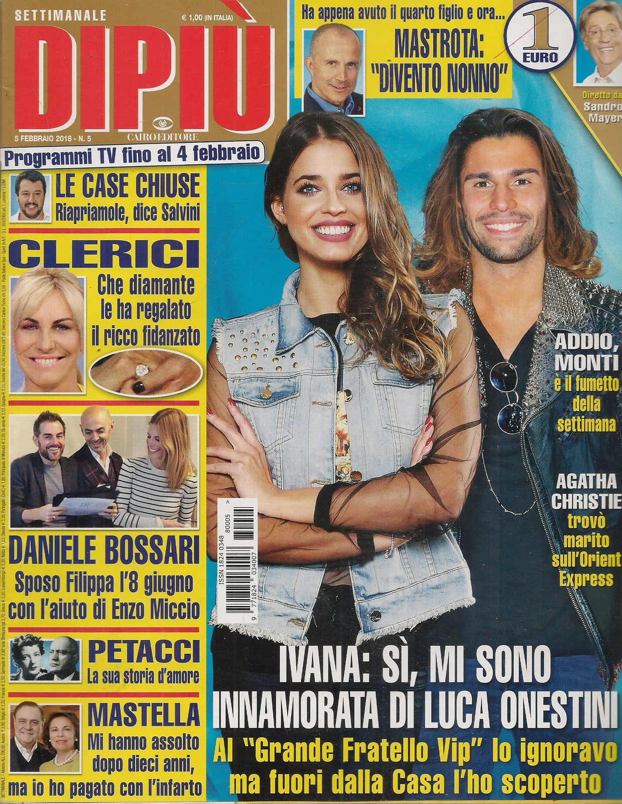 DIPIU' 5 FEBBRAIO 2018 - IVANA MRAZOVA - CLERICI - PETACCI - NOEMI DURINI