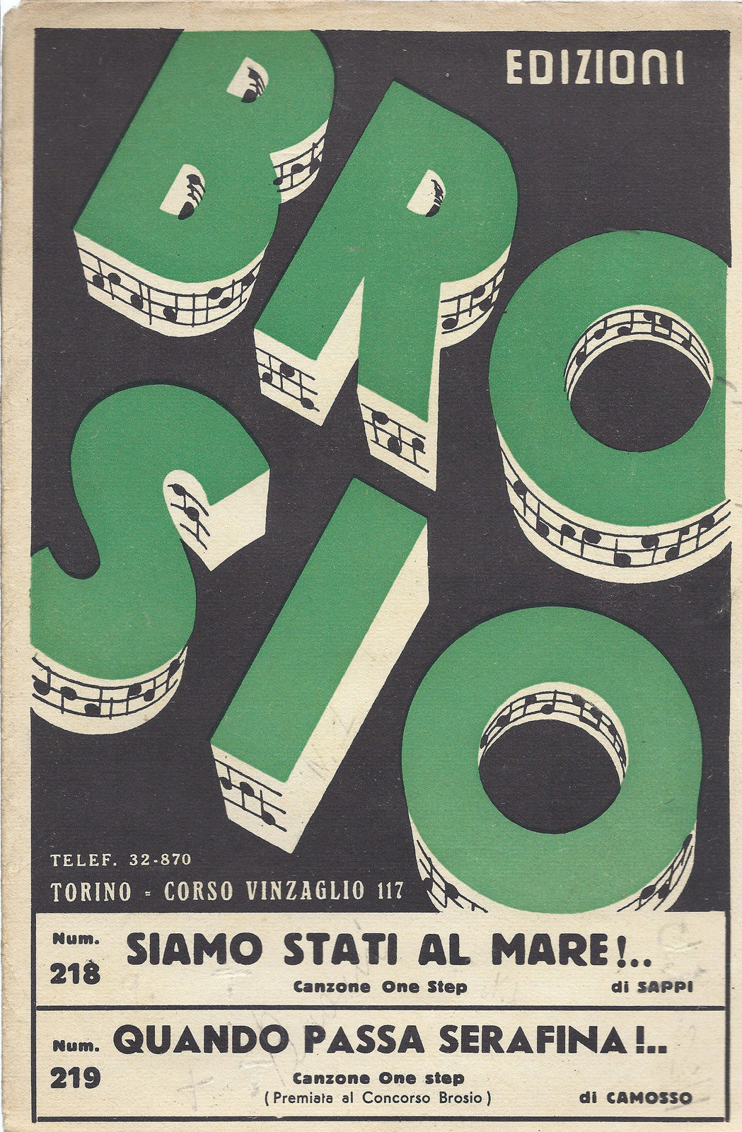 SIAMO STATI AL MARE!...  Sappi - QUANDO PASSA SERAFINA!...  Camosso # SPARTITO