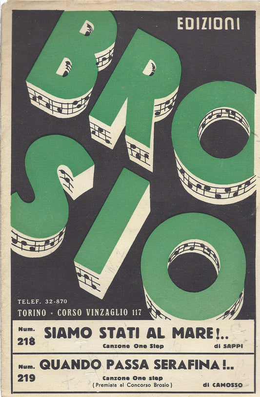 SIAMO STATI AL MARE!...  Sappi - QUANDO PASSA SERAFINA!...  Camosso # SPARTITO